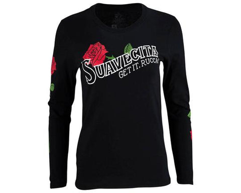 BLUSA ESPINAS ROJAS - NEGRA MANGA LARGA